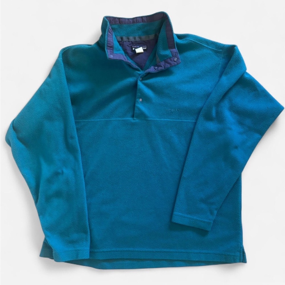 Vintage M Patagonia T-Snap Pullover Fleece Medium Sweatshirt Jacket MADE IN USA